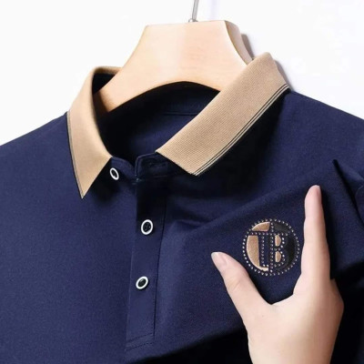 Premium Cotton Polo Shirt For Men (Export Quality) -Navy Color