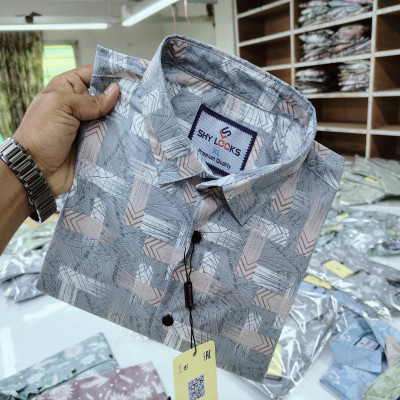 Pure Cotton full Sleeve Print Shirt for Men's