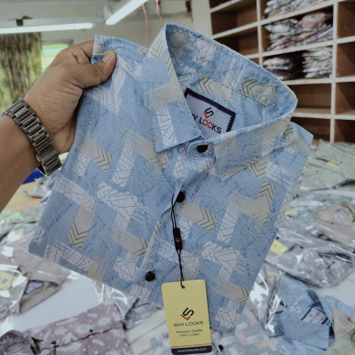 Pure Cotton full Sleeve Print Shirt for Men's