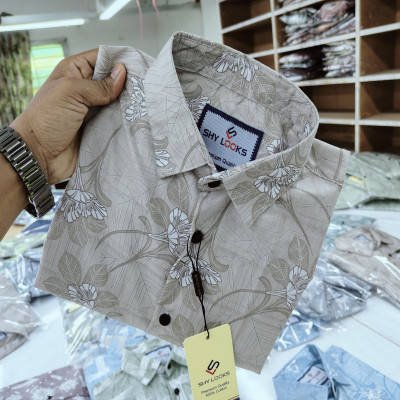 Pure Cotton full Sleeve Print Shirt for Men's