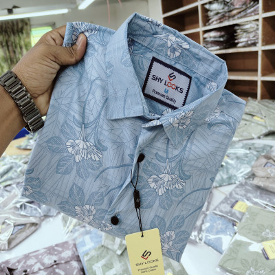 Pure Cotton full Sleeve Print Shirt for Men's