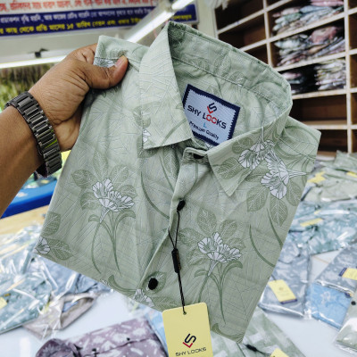 Pure Cotton full Sleeve Print Shirt for Men's