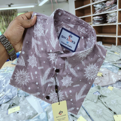 Pure Cotton full Sleeve Print Shirt for Men's