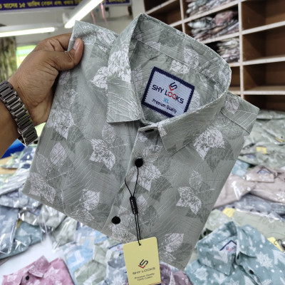 Pure Cotton full Sleeve Print Shirt for Men's