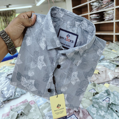Pure Cotton full Sleeve Print Shirt for Men's