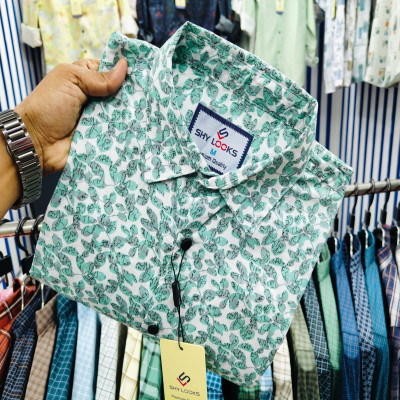 Pure Cotton full Sleeve Print Shirt for Men's