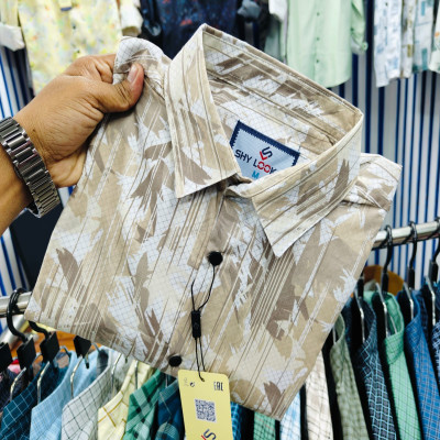 Pure Cotton full Sleeve Print Shirt for Men's