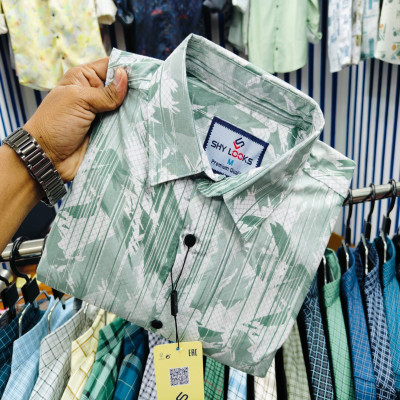 Pure Cotton full Sleeve Print Shirt for Men's