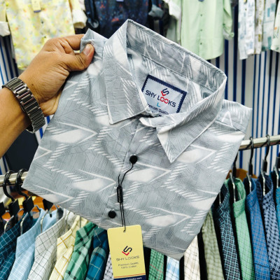 Pure Cotton full Sleeve Print Shirt for Men's