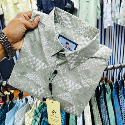 Pure Cotton full Sleeve Print Shirt for Men's