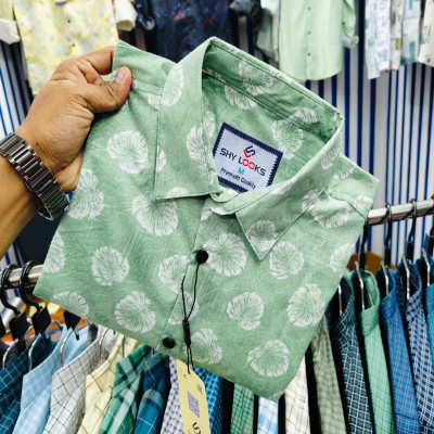 Pure Cotton full Sleeve Print Shirt for Men's
