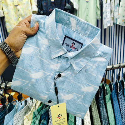Pure Cotton full Sleeve Print Shirt for Men's
