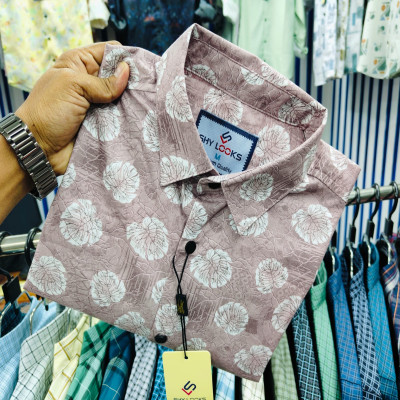 Pure Cotton full Sleeve Print Shirt for Men's
