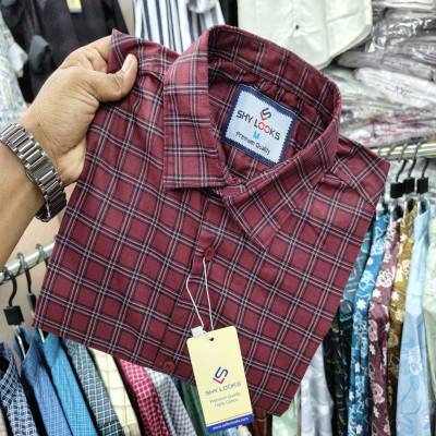 Cotton full Sleeve Check Shirt for Men's