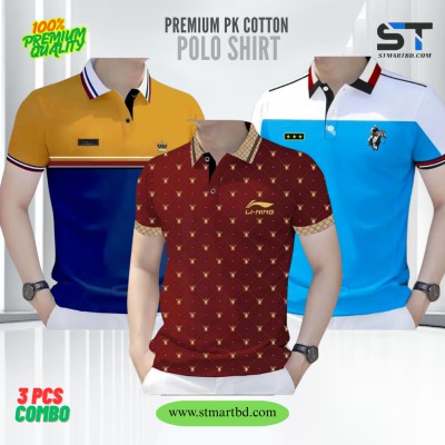 3 PCS COMBO OFFER!Exclusive Design PK Polo Shirt-A