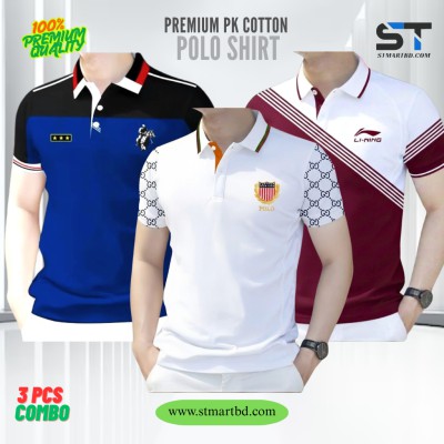 3 PCS COMBO OFFER!Exclusive Design PK Polo Shirt-A