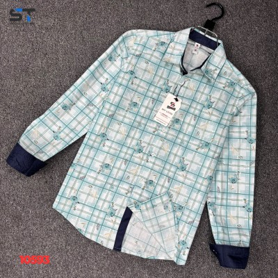 Pure Cotton Contrast Shirt for Men's