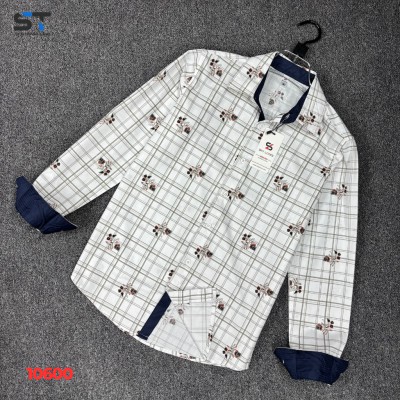Pure Cotton Contrast Shirt for Men's