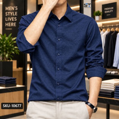 Premium China Jafran Fabrics Solid Full Sleeve Shirt